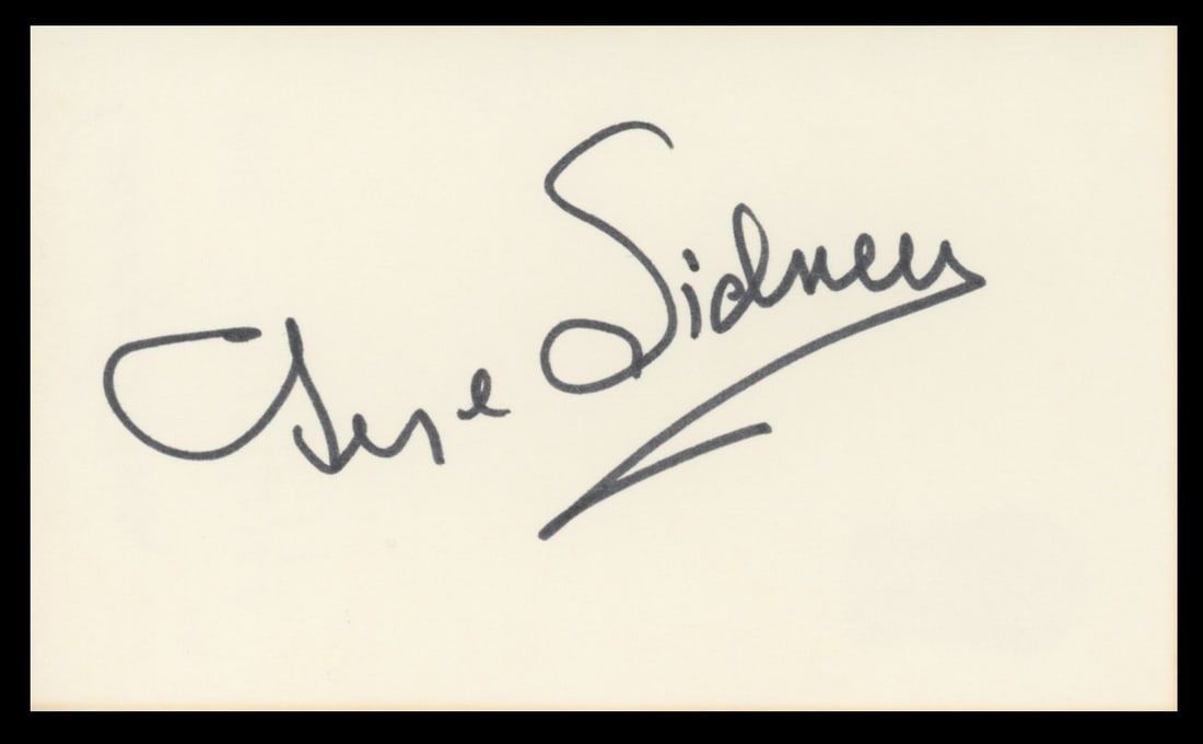 George Sidney Signed 3x5 Index Card Beckett Authenticated The Three Musketeers (1 of 2)