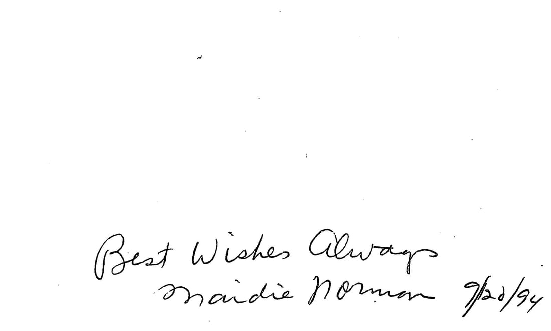 Maidie Norman Signed 3x5 Index Card What Ever Happened to Baby Jane BAS Authenticated (1 of 5)