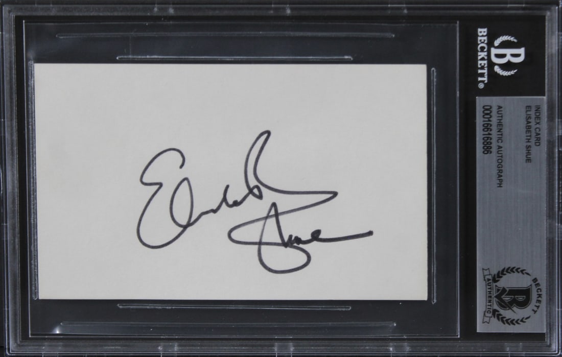 Elisabeth Shue Signed 3x5 Index Card The Karate Kid Beckett Authenticated (1 of 2)