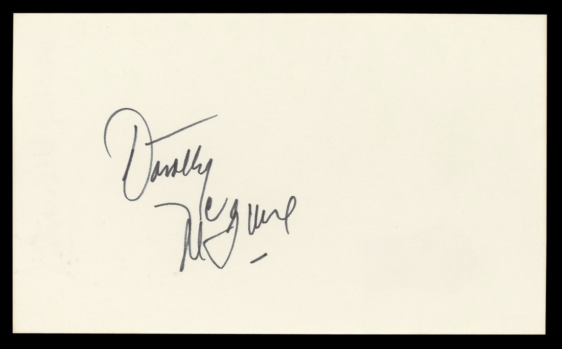Dorothy McGuire Signed 3x5 Index Card Gentleman's Agreement Beckett Authenticated (1 of 5)