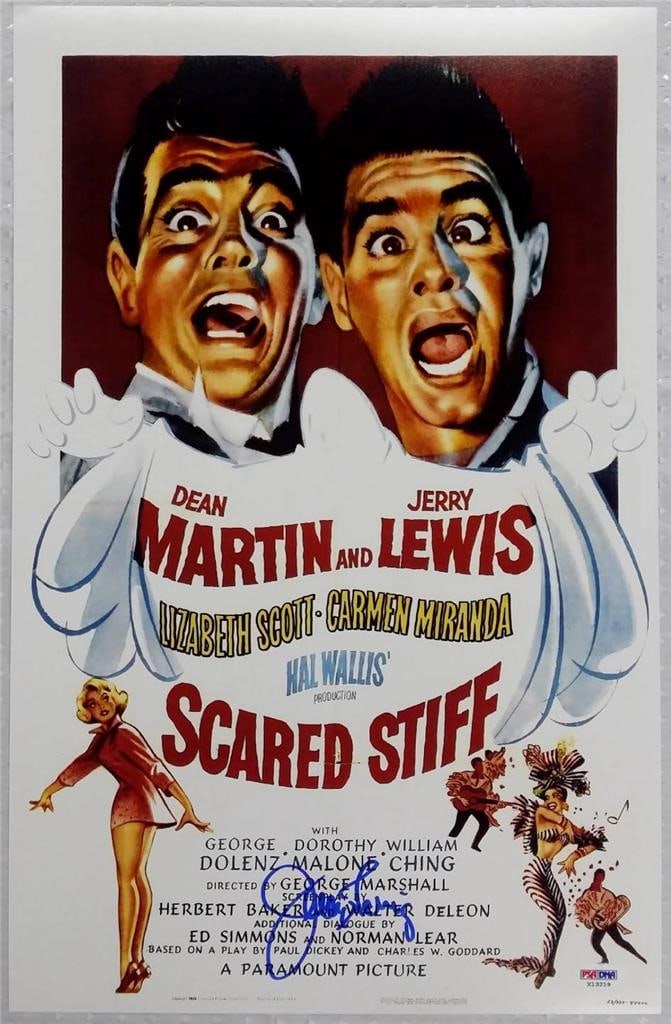 Jerry Lewis Autographed Scared Stiff 11x17 Poster Photo With PSA DNA COA (1 of 1)