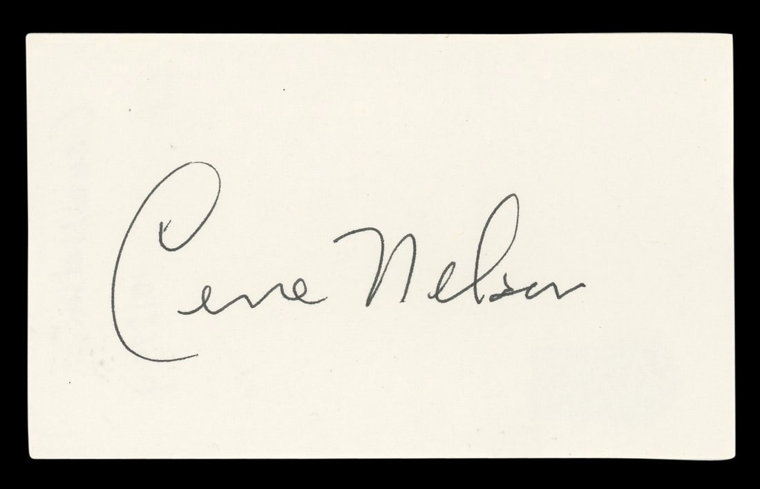 Gene Nelson Signed 3x5 Index Card Tea for Two BAS Authenticated (1 of 5)