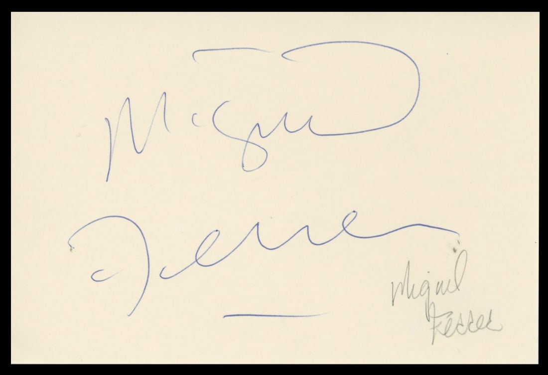 Miguel Ferrer Signed NCIS Los Angeles 4x6 Index Card BAS Authenticated: Miguel Ferrer Signed NCIS Los Angeles 4x6 Index Card BAS Authenticated This authentic 4x6 index card has been personally signed by Miguel Ferrer, known for his role in NCIS: Los Angeles. The signature