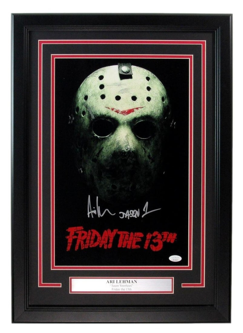 Framed Friday the 13TH 11x17 poster signed by Ari Lehman JSA (1 of 4)