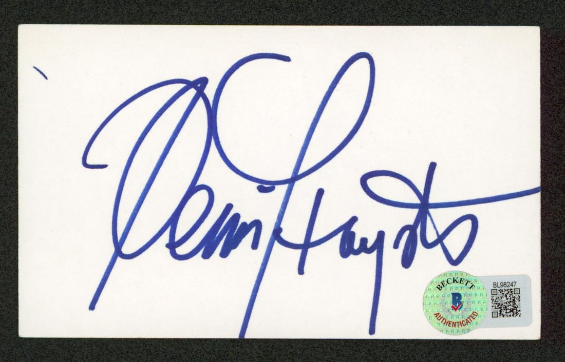 Dennis Haysbert Major League Signed 3x5 Index Card BAS Authentication (1 of 1)