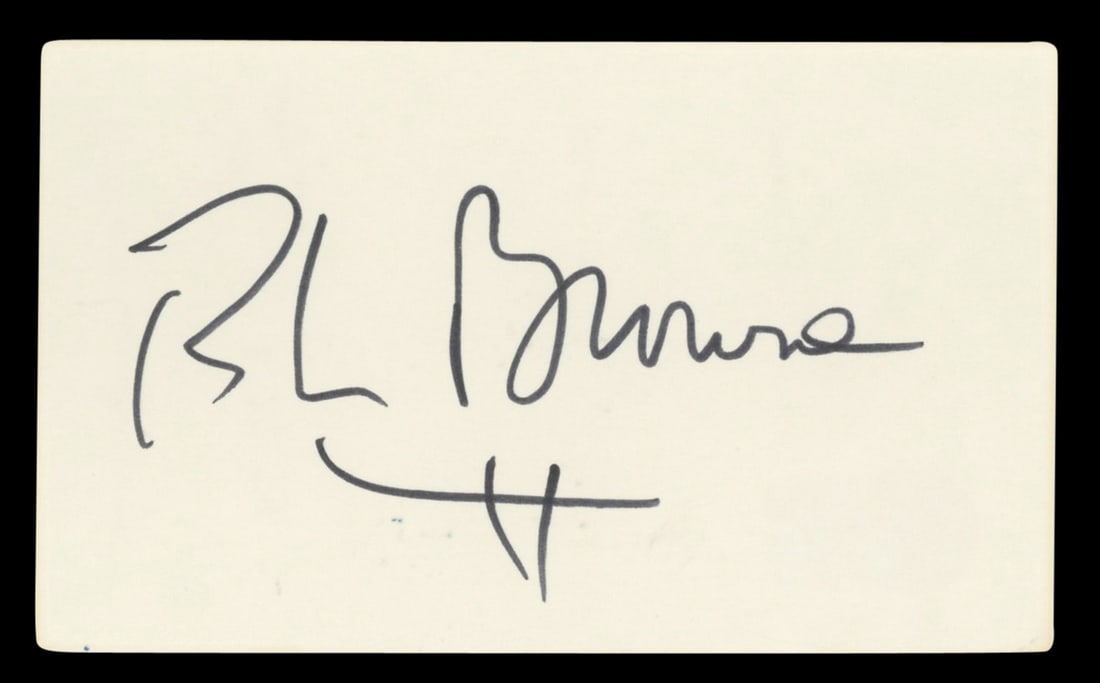 Roscoe Lee Brown Autographed 3x5 Index Card BAS Certified (1 of 2)