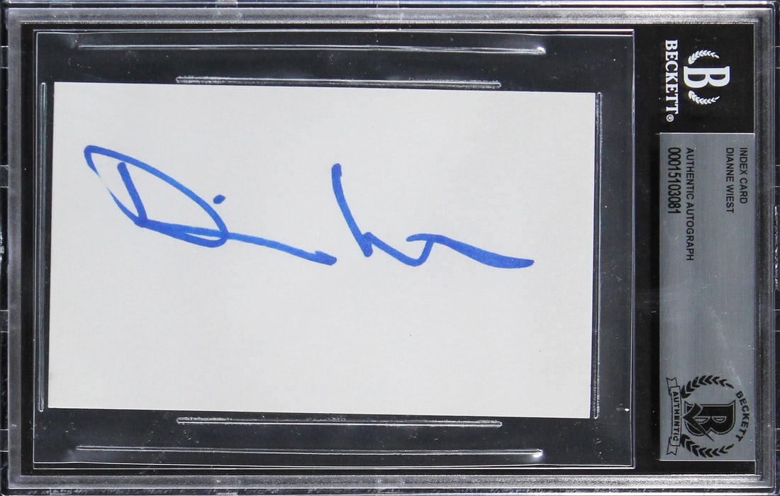 Dianne Wiest Signed 3x5 Index Card The Mayor of Kingstown Beckett Authenticated (1 of 2)