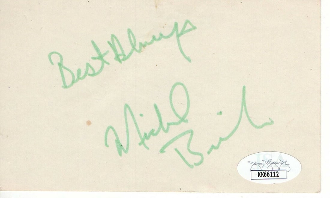 Michael Biehn Signed Index Card Terminator Kyle Reese JSA Authenticated: Michael Biehn Signed Index Card Terminator Kyle Reese JSA Authenticated This is an original autographed index card signed by Michael Biehn, who portrayed Kyle Reese in the iconic film, Terminator. The