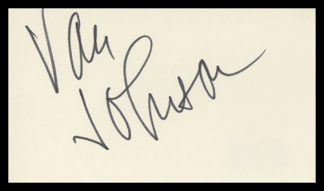 Van Johnson Autographed 3x5 Index Card Beckett Authenticated (1 of 2)