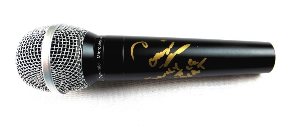 Microphone Signed by Connie With Funky Little Beat Inscription Beckett Authenticated (1 of 4)