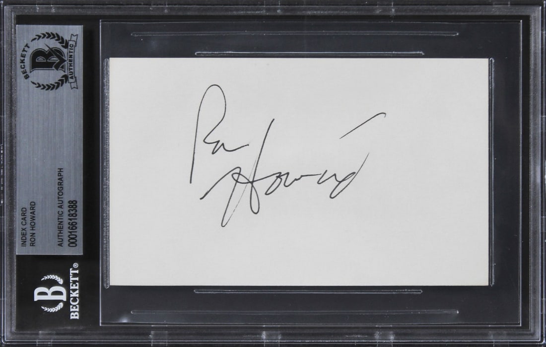 Ron Howard Signed 3x5 Index Card Beckett Authenticated Slabbed Happy Days (1 of 2)
