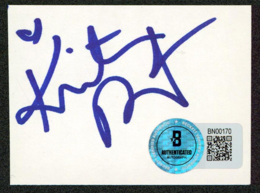 Kirsten Dunst Signed 2.75x2 Inch Cut With Beckett Authentication: Kirsten Dunst Signed 2.75x2 Inch Cut With Beckett Authentication This 2.75x2 inch cut signature features the authentic autograph of Kirsten Dunst, who starred in Spider-Man. The signature has been per