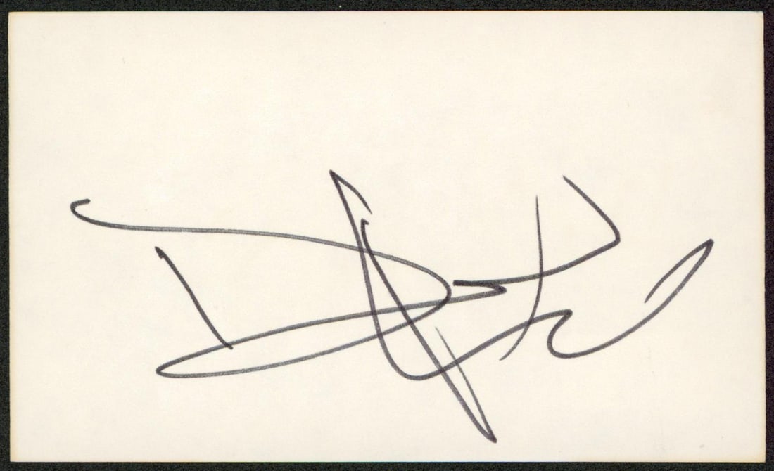 Beckett Authenticated David Keith Signed 3x5 Index Card (1 of 2)