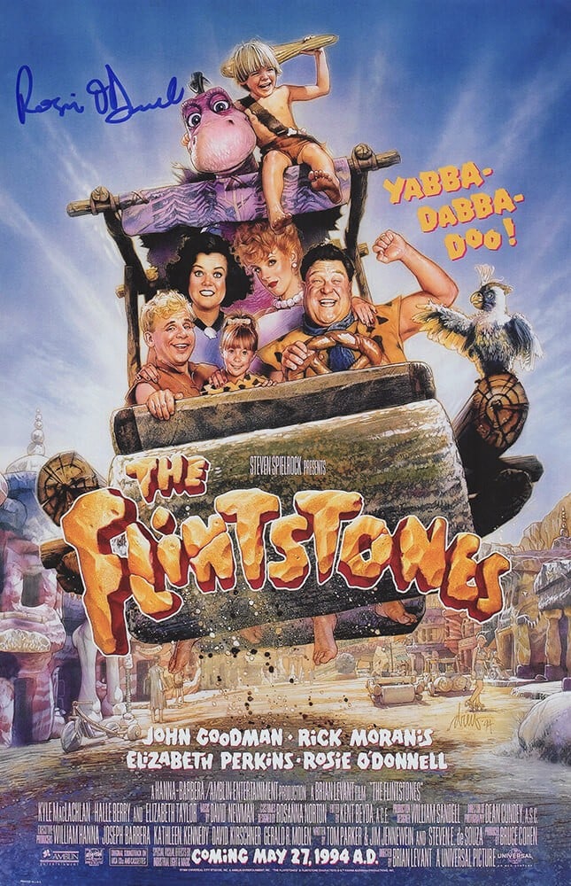 The Flintstones Movie Poster 11x17 Autographed by Rosie O'Donnell: The Flintstones Movie Poster 11x17 Autographed by Rosie O'Donnell This is an original 11x17 movie poster for The Flintstones, signed by Rosie O'Donnell. The poster comes with a tamper-proof numbered h