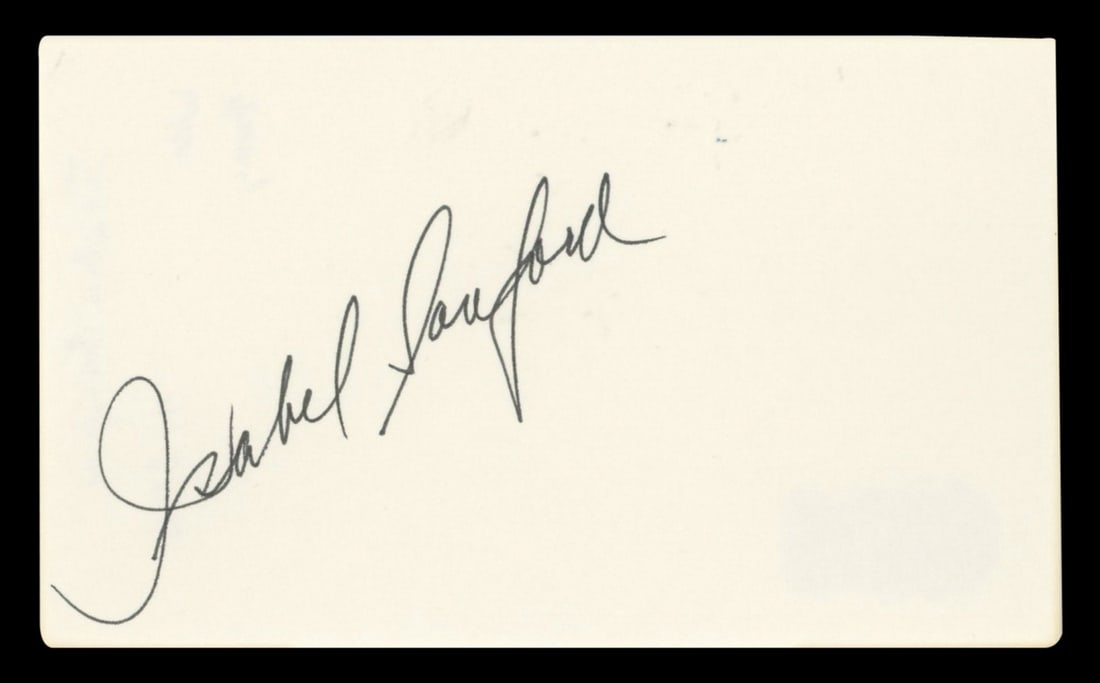 Isabel Sanford All In The Family Signed Index Card Beckett BAS #BV00126 (1 of 2)