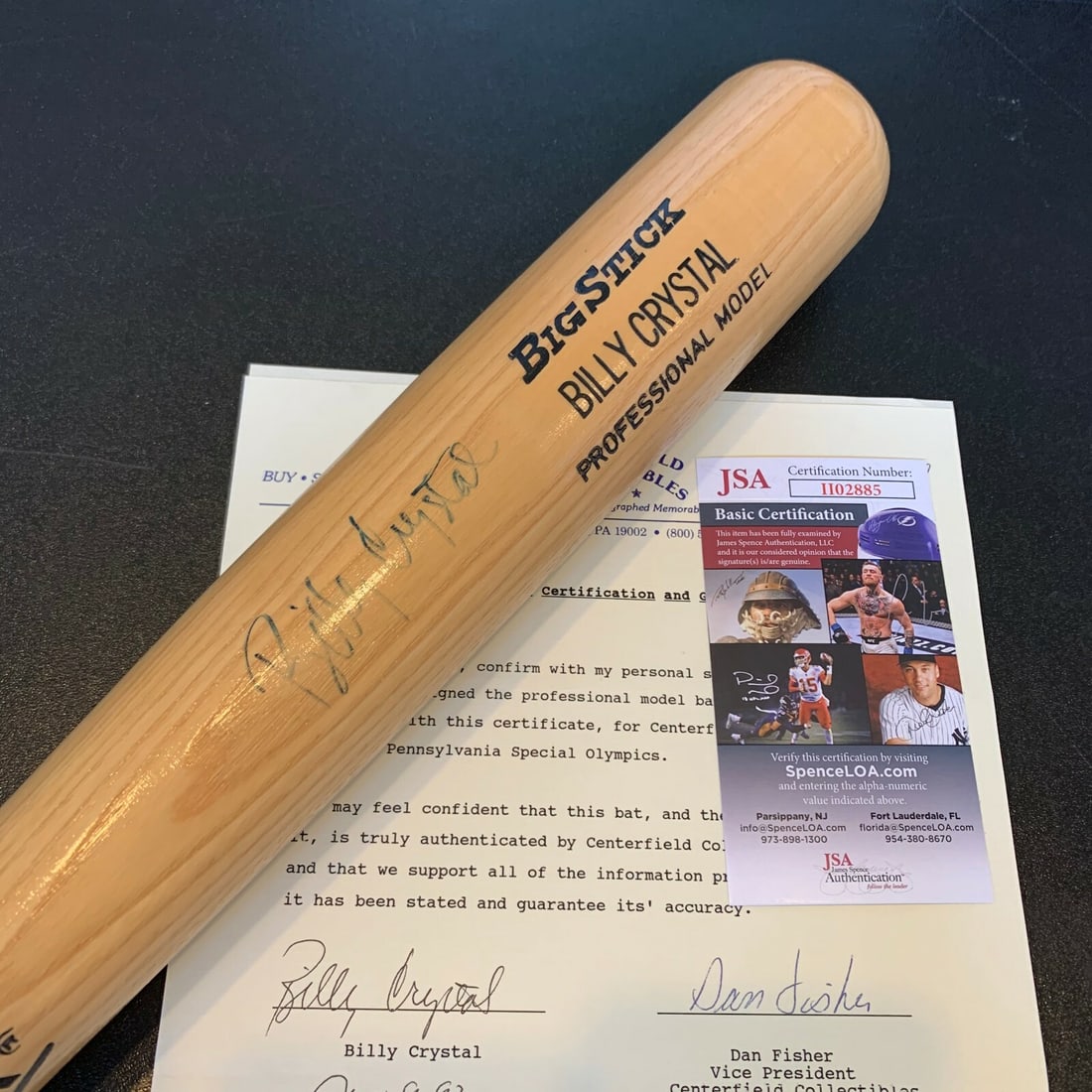 Autographed Baseball Bat Billy Crystal Personal Model With JSA and Signed Letter (1 of 8)