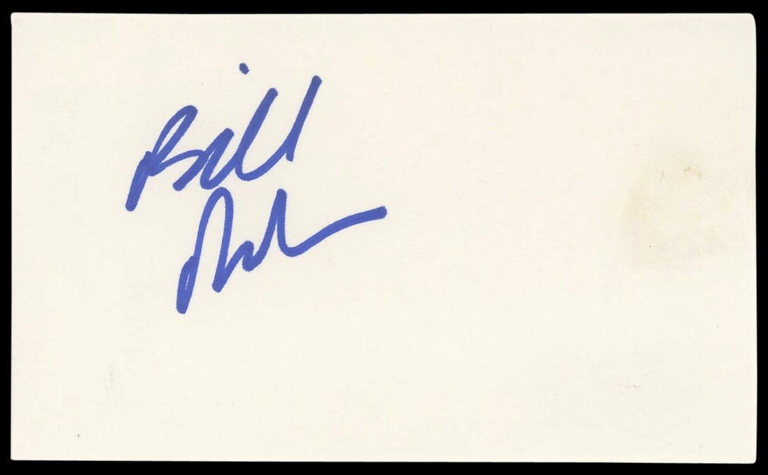 Bill Maher signed 3x5 index card BAS authenticated Politically Incorrect: Bill Maher signed 3x5 index card BAS authenticated Politically Incorrect This 3x5 index card features the authentic signature of Bill Maher from the show Politically Incorrect. The autograph is verifi
