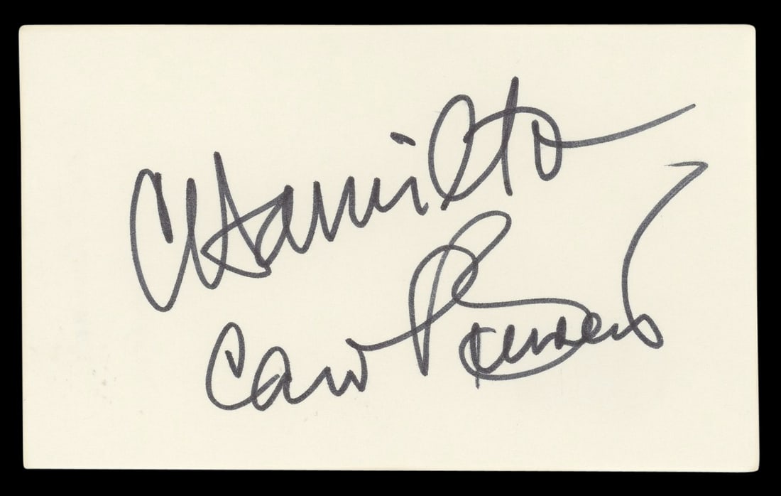 Carol Burnett Carrie Hamilton Signed Index Card Beckett Authenticated (1 of 5)