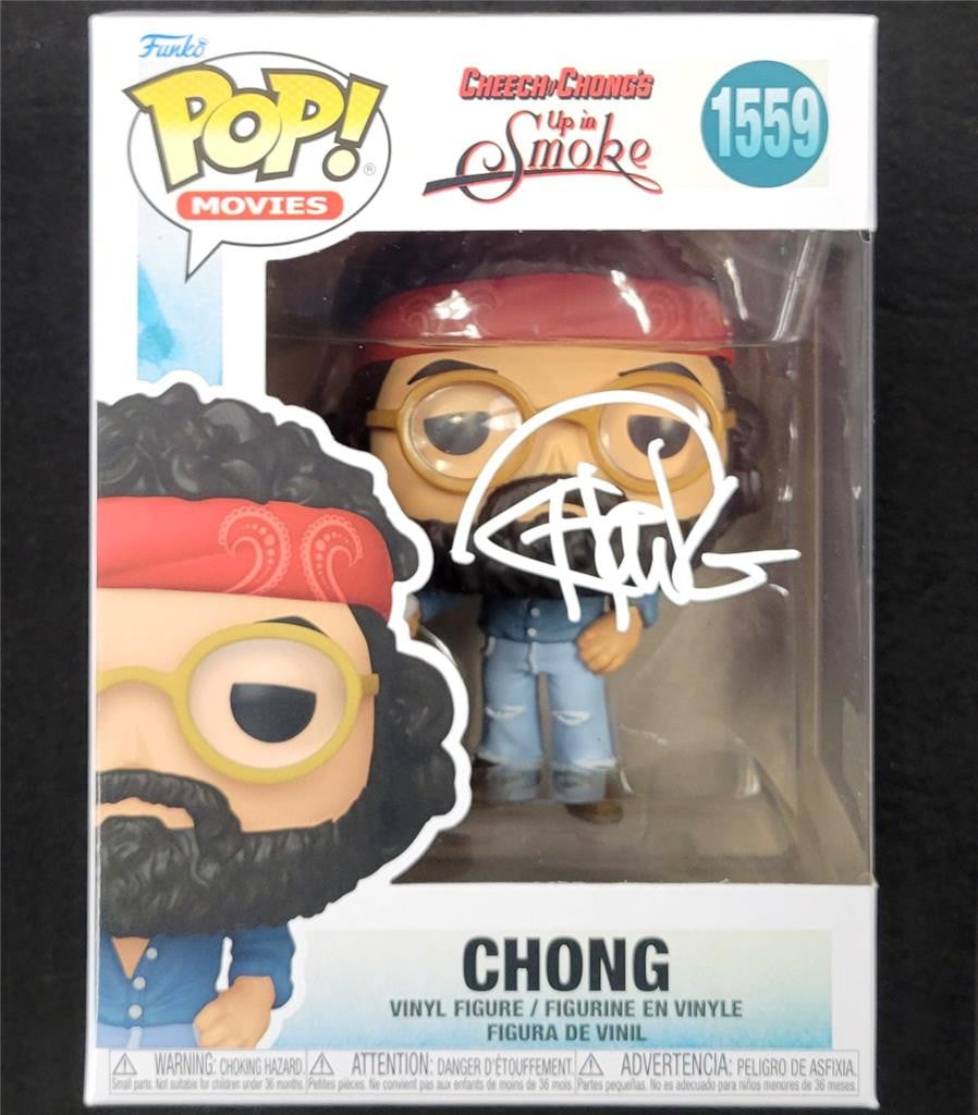 Tommy Chong Autographed Funko Pop! Cheech & Chong Up in Smoke Beckett BAS: Tommy Chong Autographed Funko Pop! Cheech & Chong Up in Smoke Beckett BAS This Funko Pop! features Tommy Chong's signature, commemorating the classic film Cheech & Chong: Up in Smoke. Authenticated by