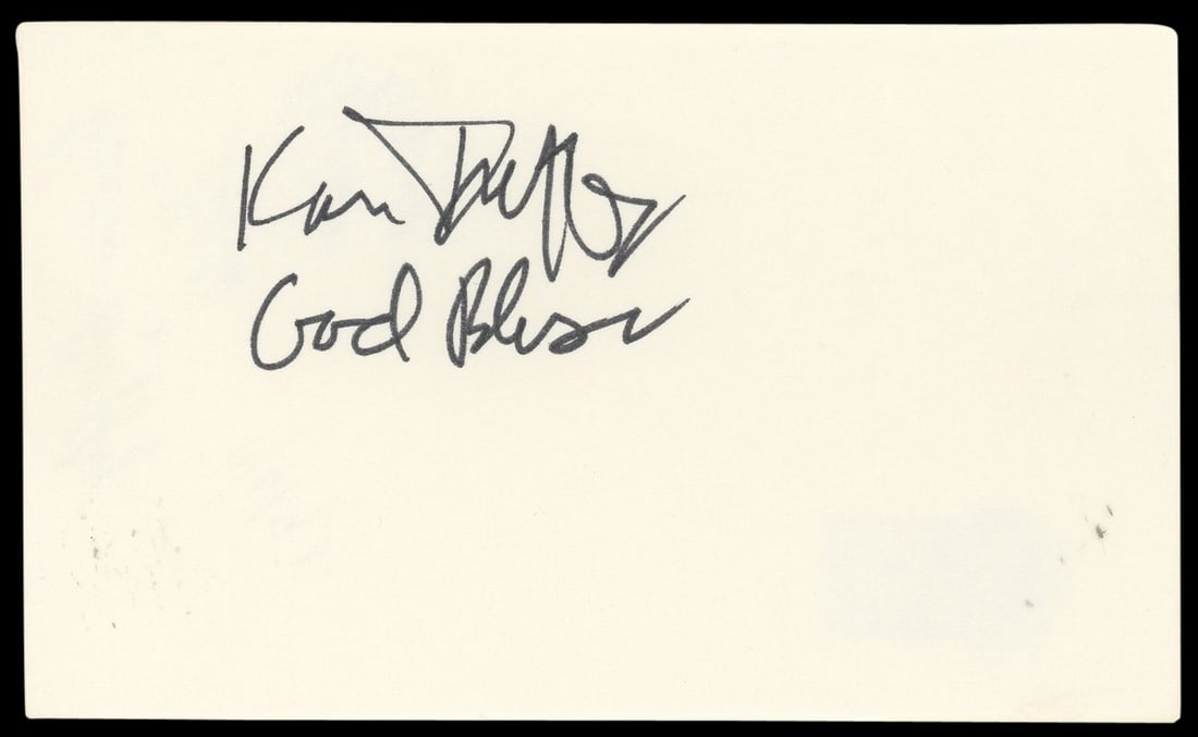 Karen Duffy Autographed 3x5 Card With God Bless Inscription Beckett Authenticated (1 of 5)