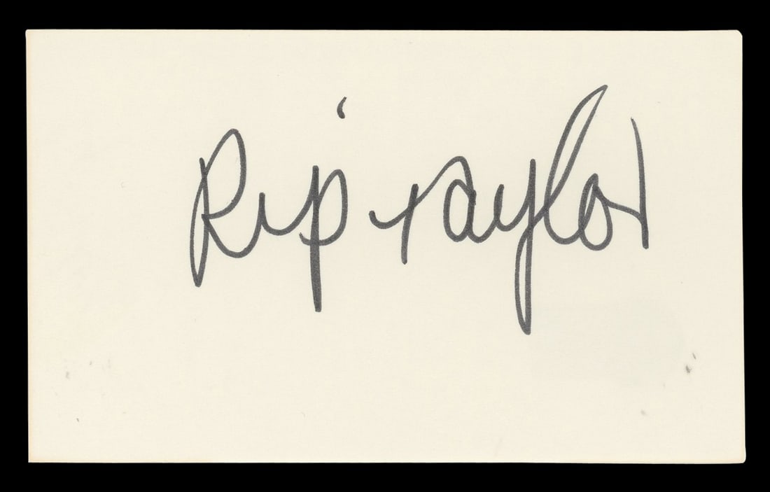 Rip Taylor Signed Index Card The Merv Griffin Show Beckett Authenticated (1 of 2)