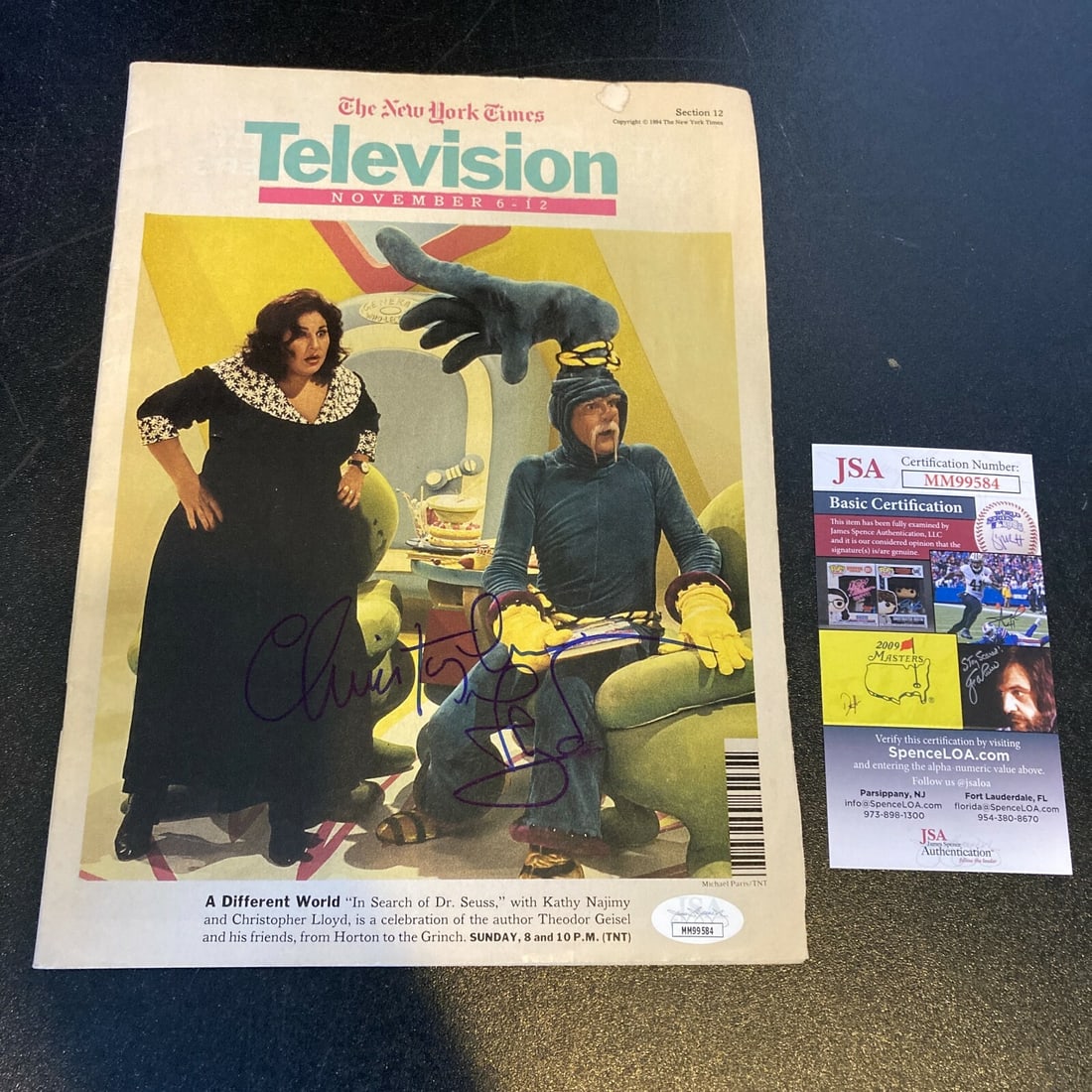 Autographed New York Times Magazine by Christopher Lloyd with JSA Authentication (1 of 7)