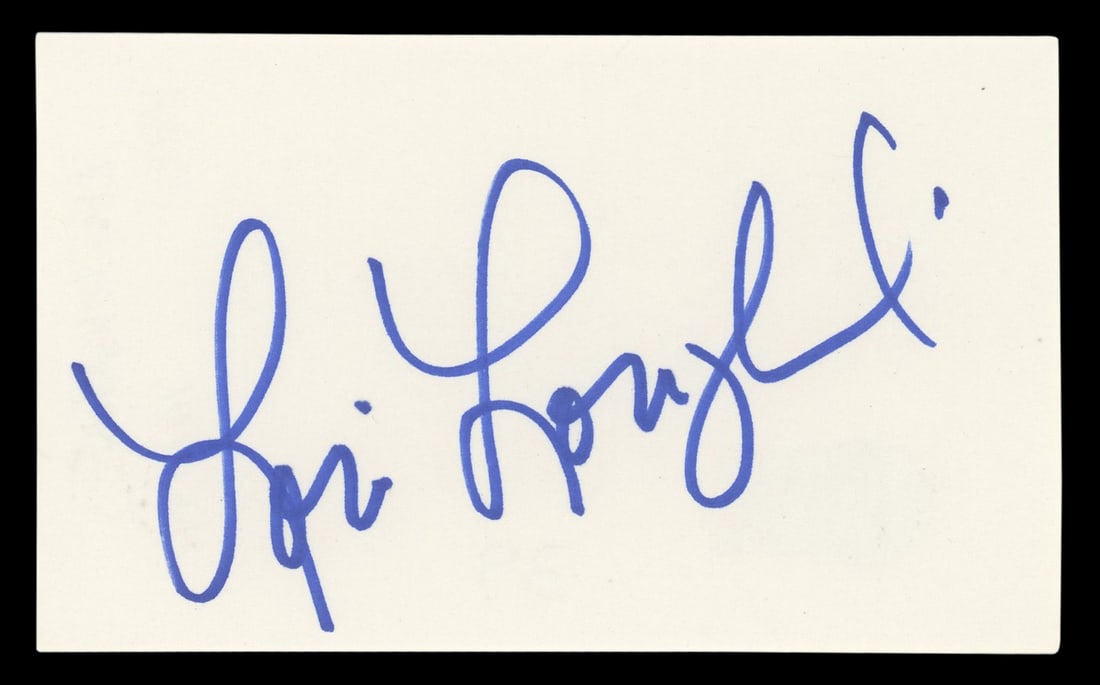 Lori Loughlin Signed 3x5 Index Card Beckett Authenticated Full House (1 of 5)