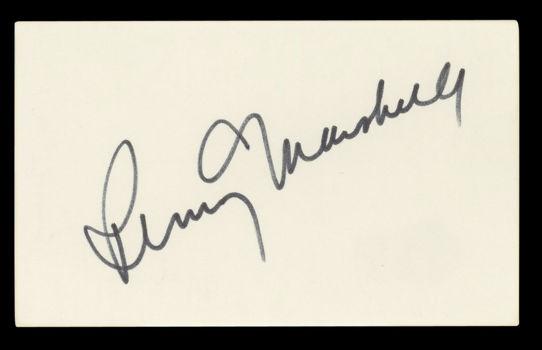 Penny Marshall Signed 3x5 Index Card Beckett Authenticated Laverne and Shirley (1 of 5)