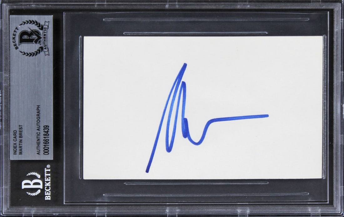 Martin Brest Signed 3x5 Index Card Beverly Hills Cop Beckett Authenticated (1 of 2)
