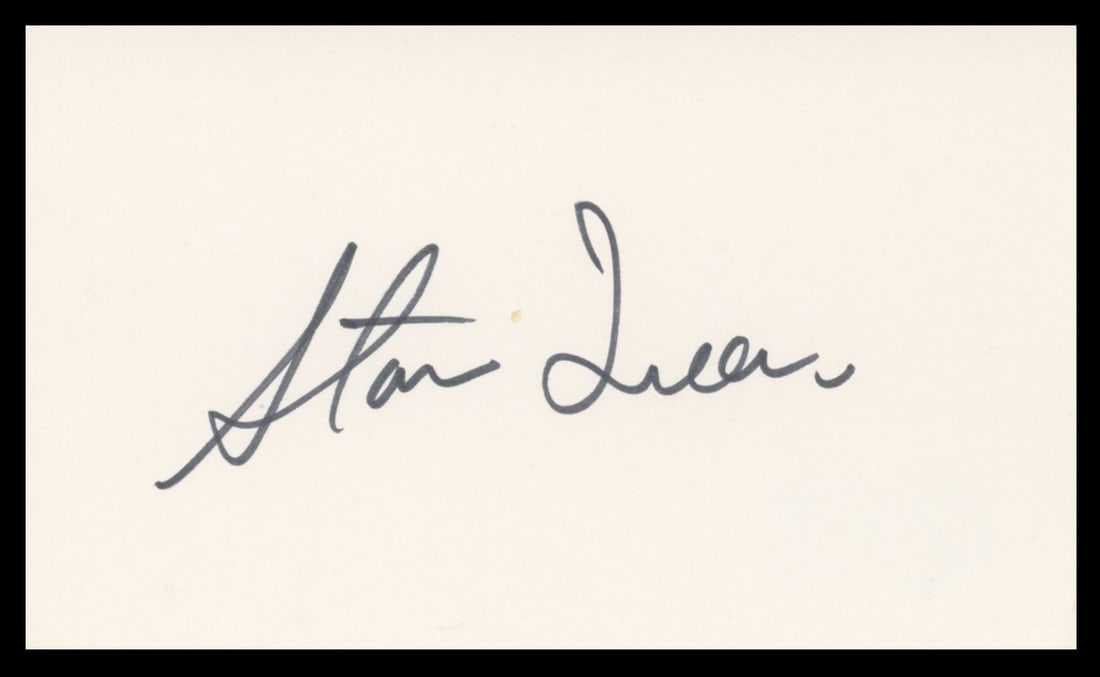 Stan Ivar Autographed 3x5 Index Card Beckett Authenticated Little House on the Prairie (1 of 2)