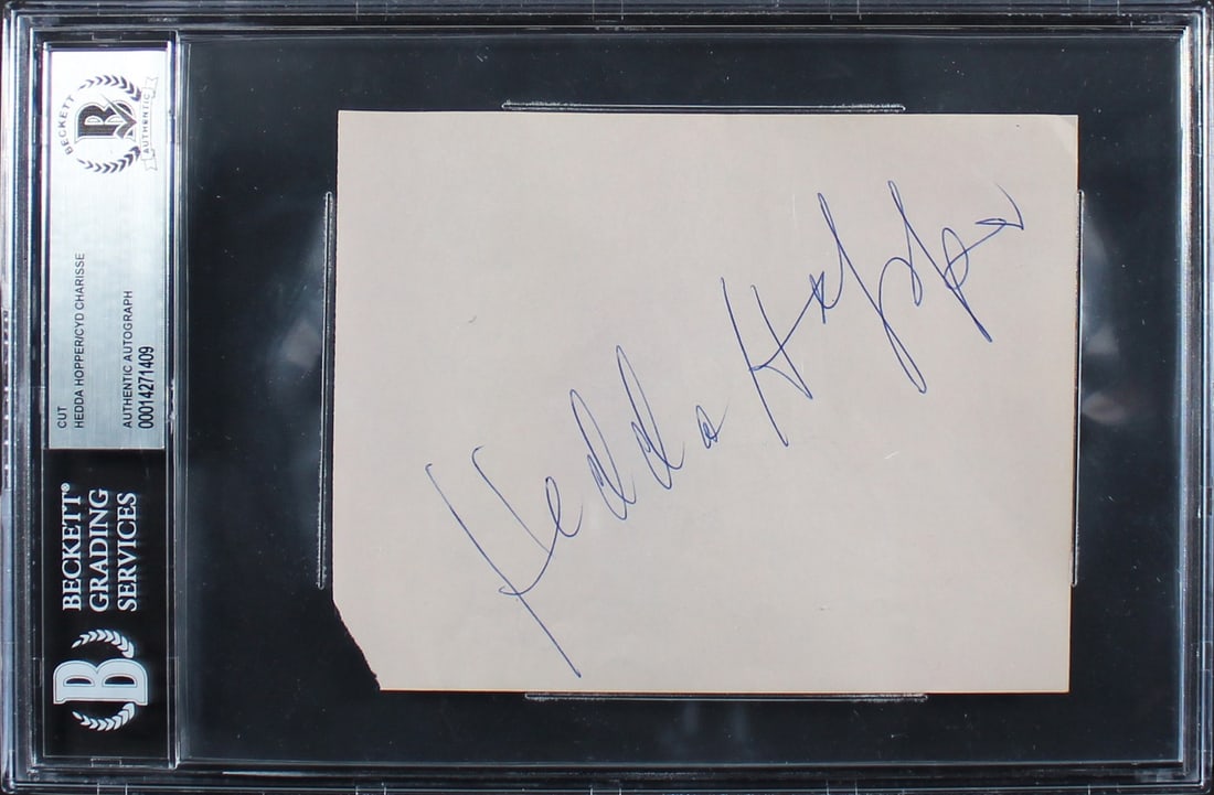 Slabbed 4.5x5.5 Signed Cut Hedda Hopper Cyd Charisse Beckett Authenticated (1 of 5)