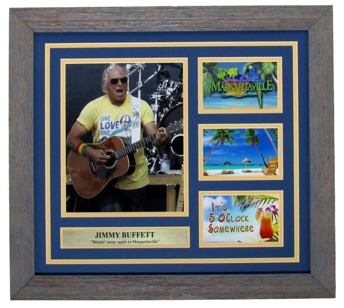 Jimmy Buffett Margaritaville Framed Collage 19.5 x 17 Original (1 of 2)