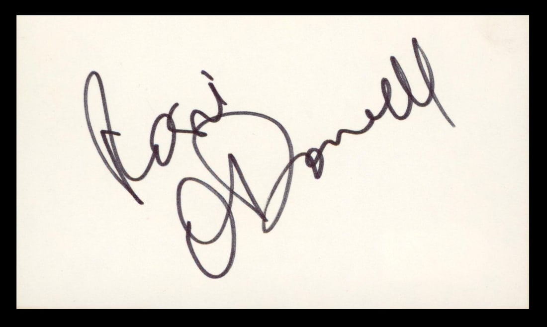 Rosie O'Donnell Signed 3x5 Index Card The View Authenticated BAS (1 of 2)