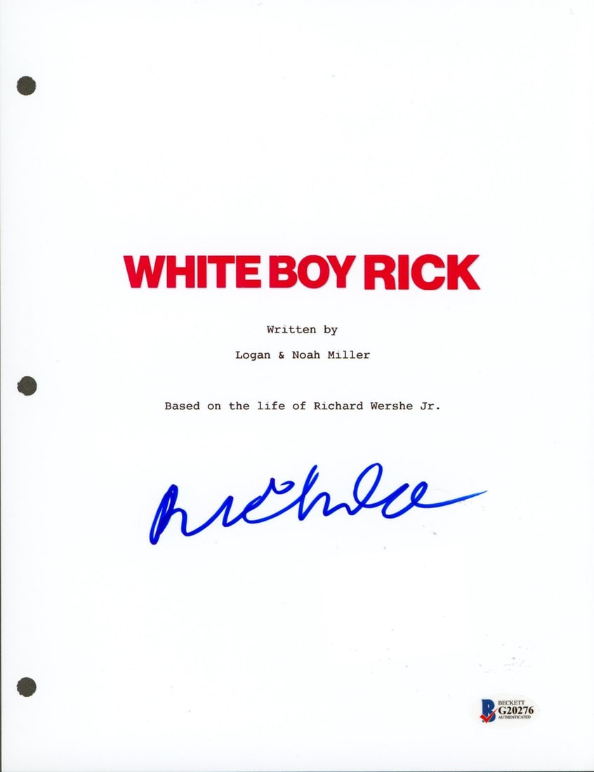 Richie Merritt Signed White Boy Rick 8.5x11 Script Cover Beckett COA (1 of 1)