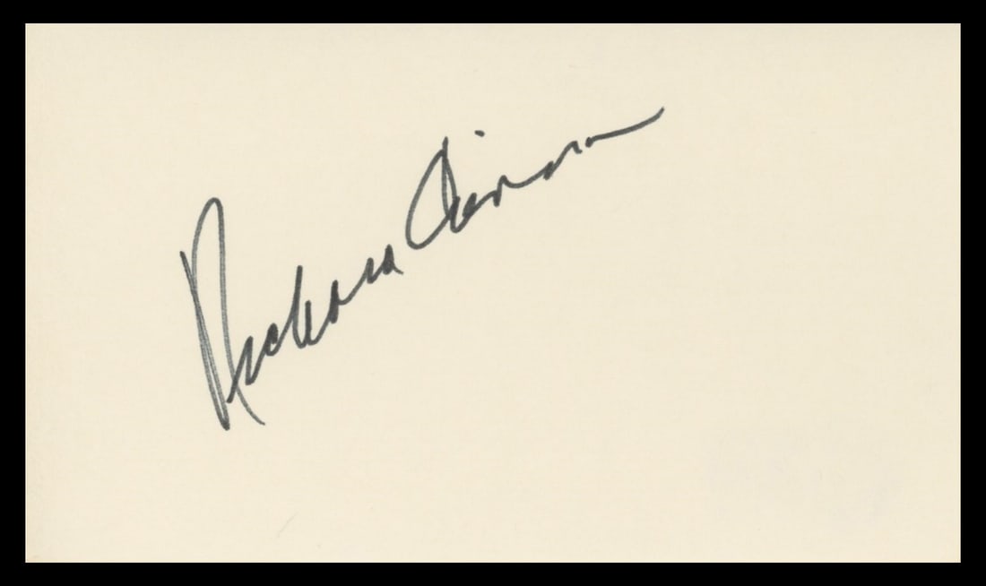 Richard Crenna Signed 3x5 Index Card Beckett Authenticated Rambo Autograph (1 of 2)