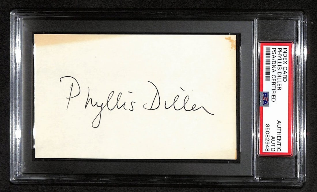 Phyllis Diller Signed Index Card PSA/DNA Authentic Autographed Memorabilia (1 of 2)