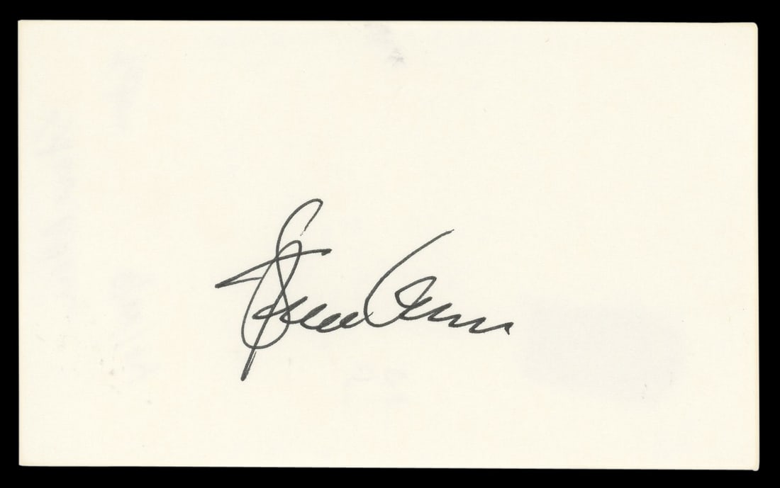 Steve Allen The Tonight Show Signed 3x5 Index Card BAS Authenticated (1 of 5)