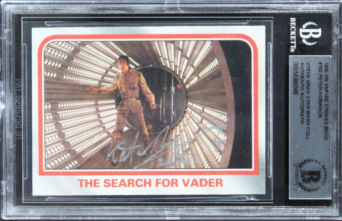 Peter Robinson Autographed Star Wars Empire Strikes Back #102 Card Beckett Authenticated (1 of 2)