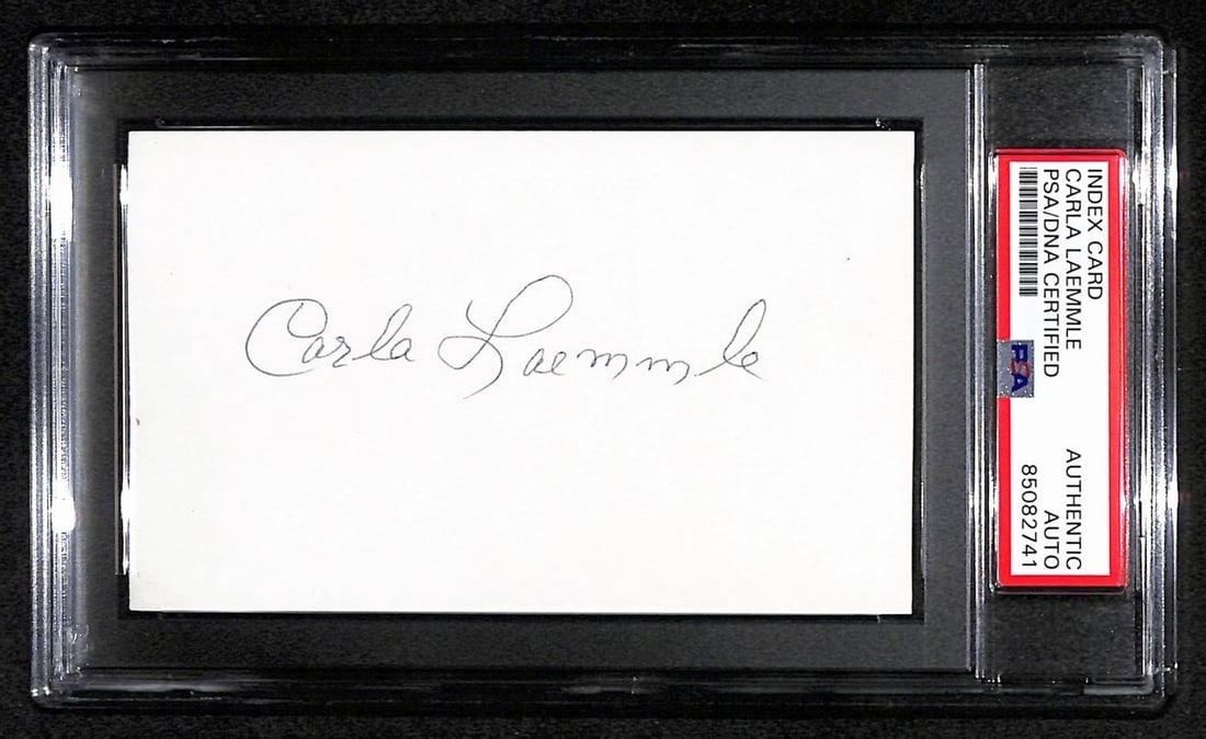 Carla Laemmle Signed Index Card Dracula 1931 PSA/DNA Authenticated (1 of 2)