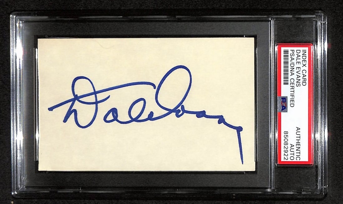 Dale Evans Signed Index Card Actress Roy Rogers PSA/DNA (1 of 2)