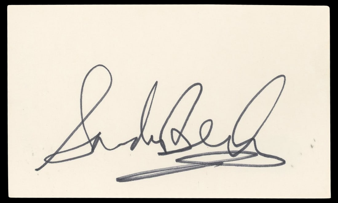 Sandra Bernhard Signed 3x5 Index Card Beckett Authenticated The King of Comedy (1 of 2)