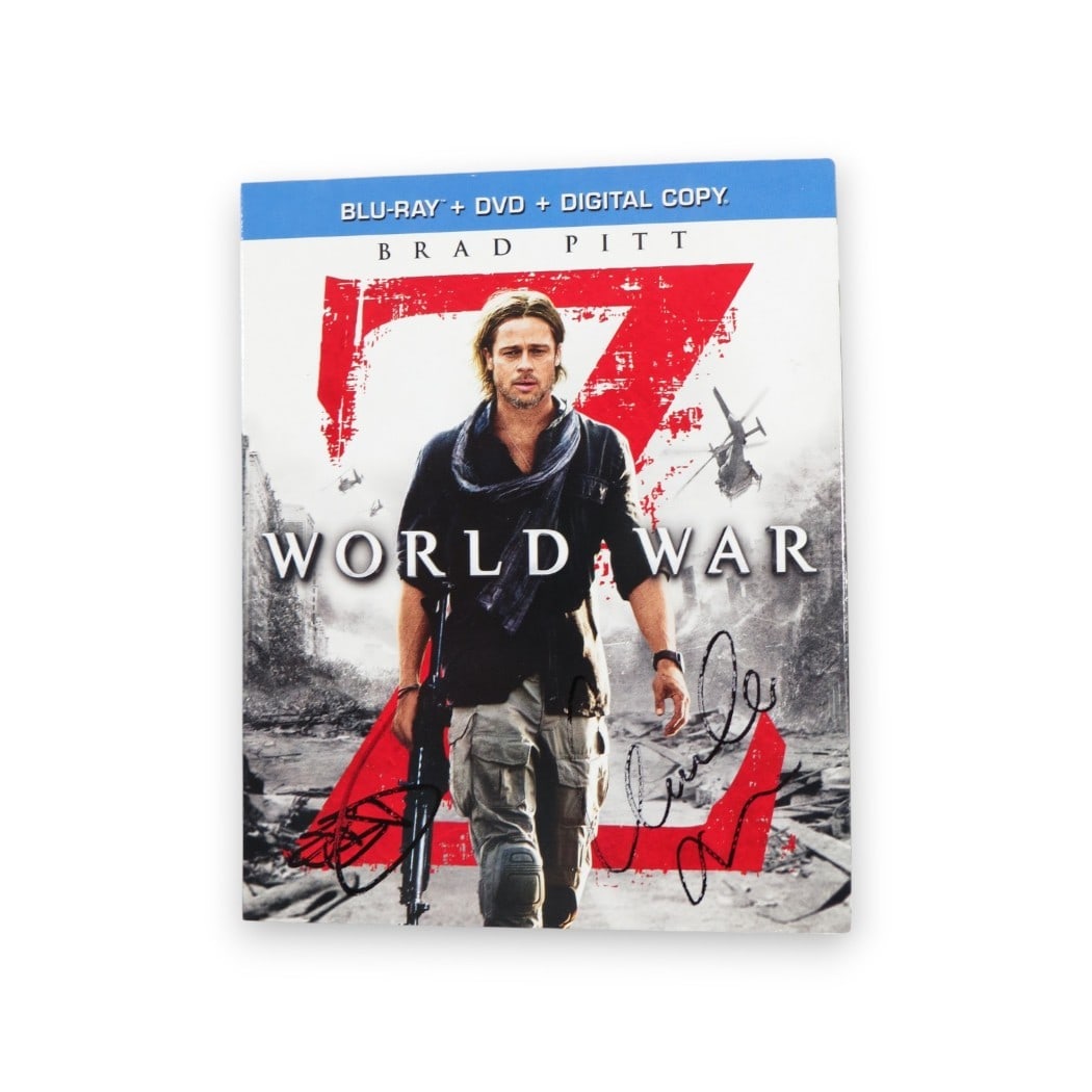 Mireille Enos James Badge Dale Dual Signed Blu-ray Cover World War Z JSA (1 of 4)