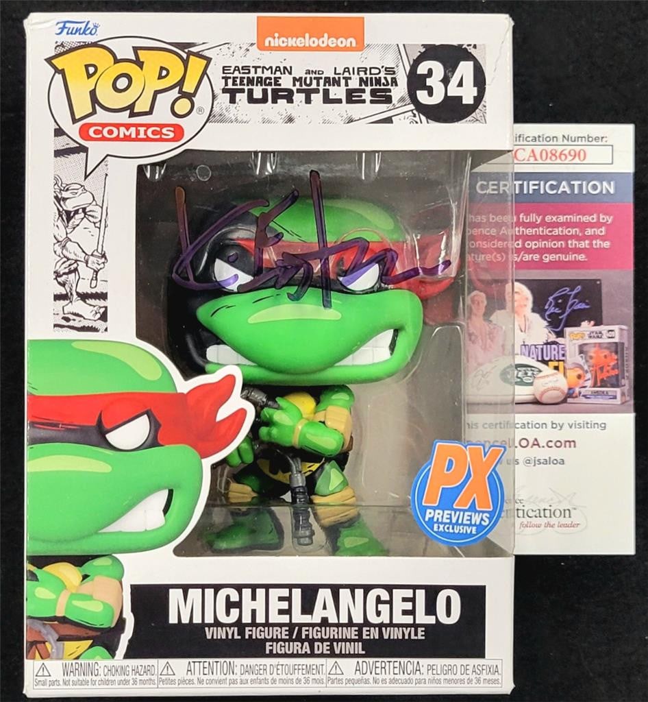 Kevin Eastman Signed Michelangelo Funko Pop TMNT JSA Authenticated (1 of 5)