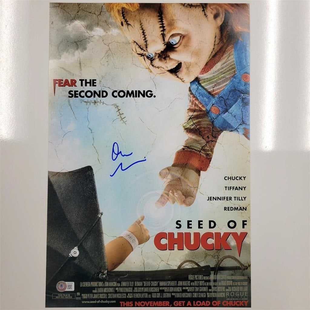 Don Mancini Signed Child's Play 12x18 Photo Poster Beckett Authenticated: Don Mancini Signed Child's Play 12x18 Photo Poster Beckett Authenticated This is an original 12x18 photograph poster from the movie "Child's Play," signed by Don Mancini, the creator of the franchise.