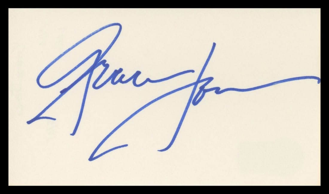 Grace Jones Signed 3x5 Index Card Beckett Authenticated from A View to a Kill (1 of 2)