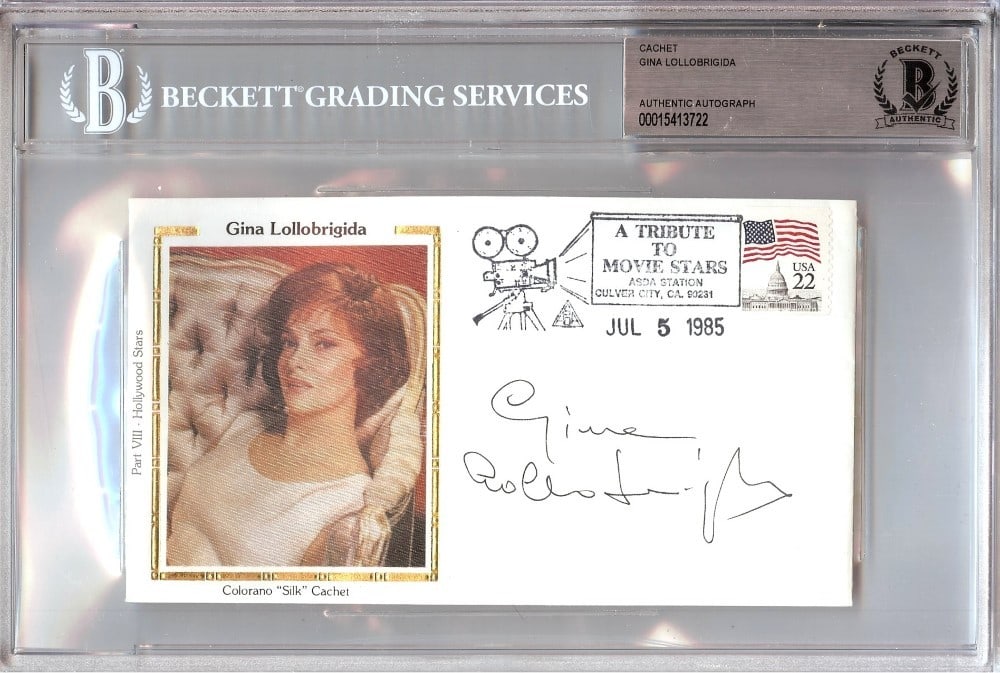 Autographed Envelope by Gina Lollobrigida Beckett Authenticated (1 of 1)