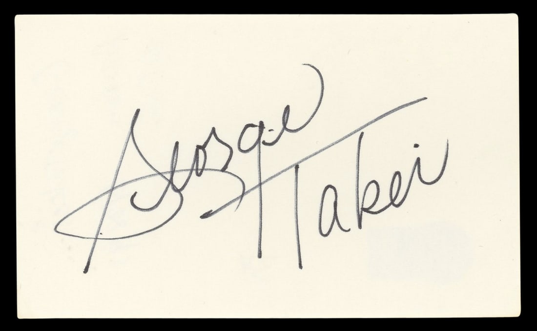 George Takei Signed Star Trek Original Series Index Card BAS Authenticated: George Takei Signed Star Trek Original Series Index Card BAS Authenticated This autographed 3x5 index card features the signature of George Takei, renowned for his role in Star Trek: The Original Seri