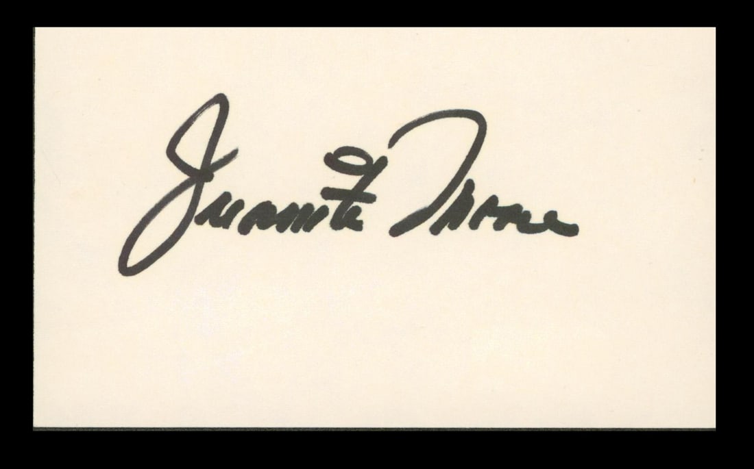 Juanita Moore Signed 3x5 Index Card Imitation of Life BAS Certified (1 of 2)