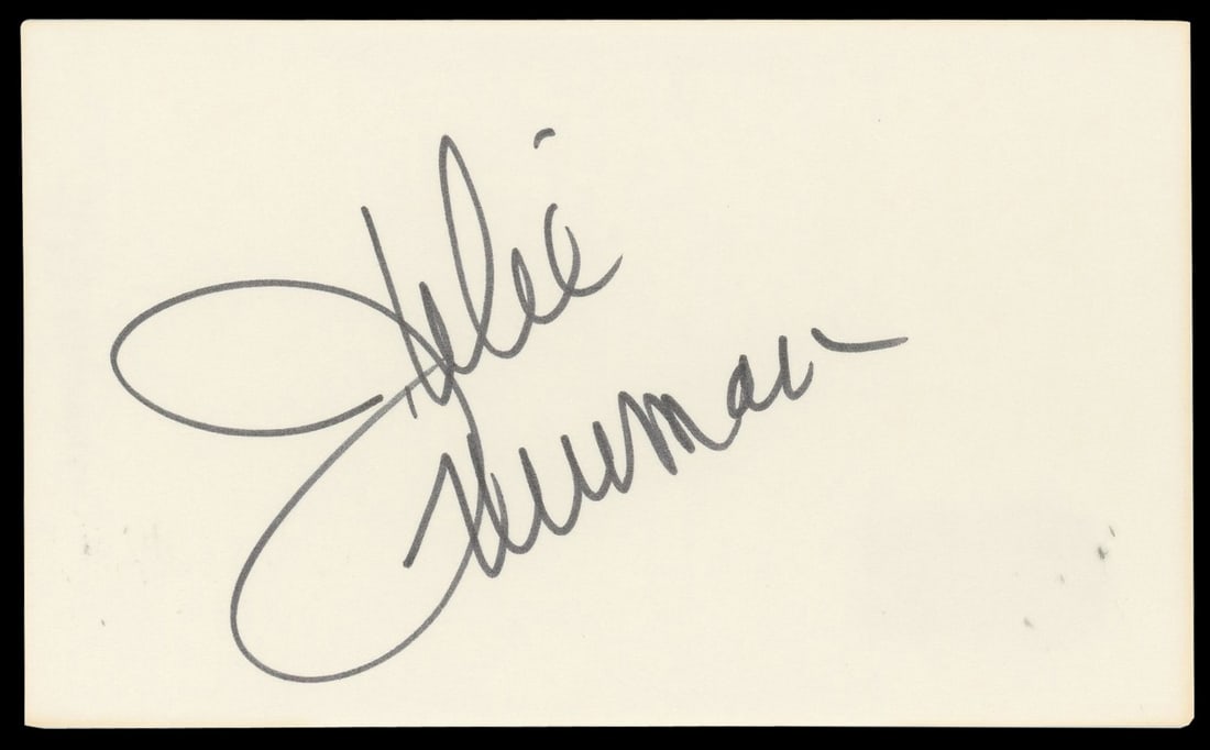 Julie Newmar Signed 3x5 Index Card The Marriage-Go-Round BAS Authenticated (1 of 2)