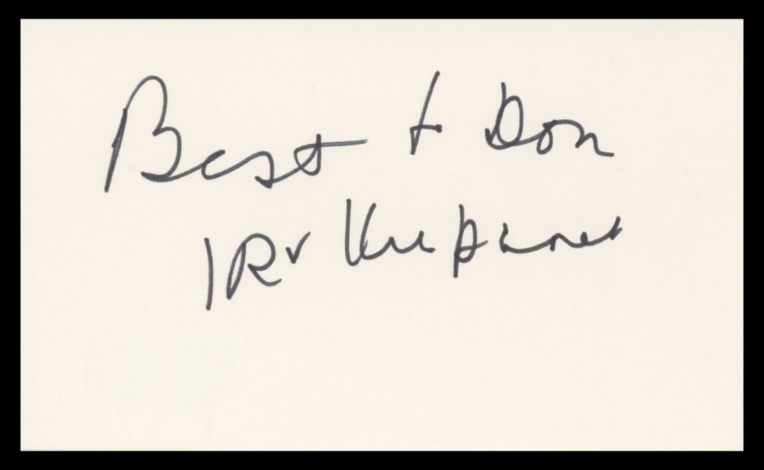 Irv Kupcinet Signed 3x5 Index Card Beckett Authenticated Autograph (1 of 2)